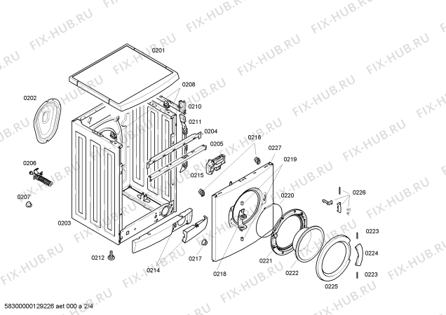 Схема №3 WAE16162ZA с изображением Силовой модуль для стиральной машины Bosch 00665693