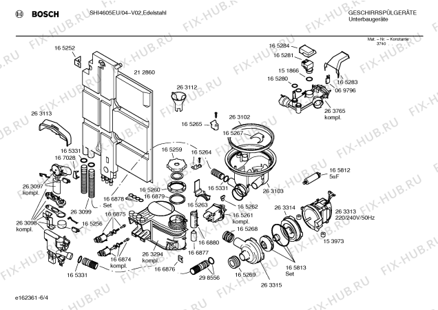 Схема №3 SHI4605EU Silence comfort с изображением Передняя панель для посудомоечной машины Bosch 00350265