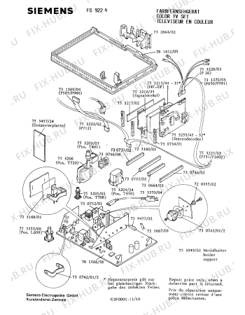 Взрыв-схема телевизора Siemens FS9224 - Схема узла 10