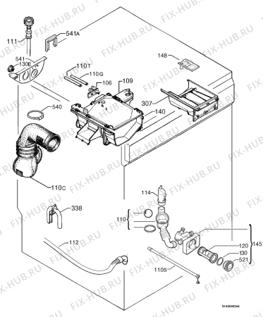 Взрыв-схема стиральной машины Electrolux NWF8566 - Схема узла Hydraulic System 272