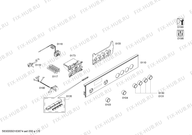 Схема №1 3HE506XP Horno balay.2d.poliv.CFm.E0_TIF.inox с изображением Блок подключения для плиты (духовки) Bosch 00624730
