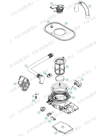 Взрыв-схема посудомоечной машины Asko D5435 NO   -Stainless (354388, DW90.1) - Схема узла 04