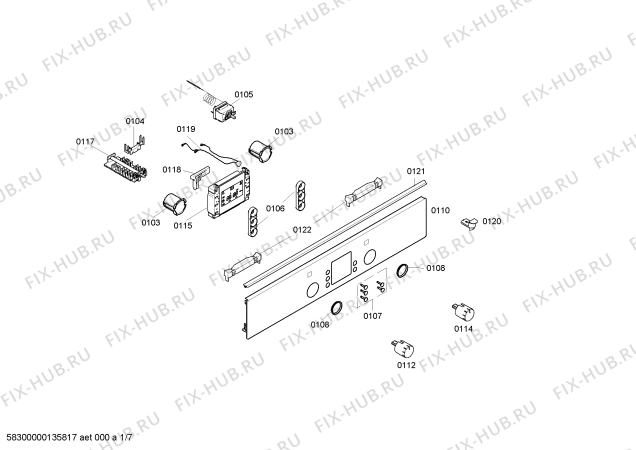 Схема №3 HL658540F с изображением Вентиляционный канал для духового шкафа Bosch 00606288