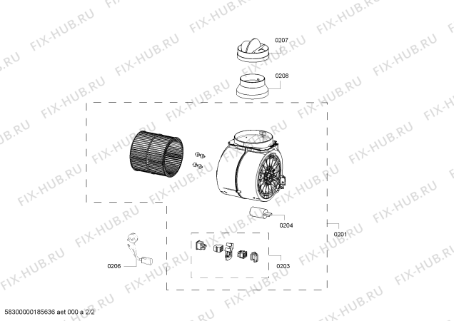 Схема №2 3BF859XP Balay с изображением Фильтр для вентиляции Bosch 11007618