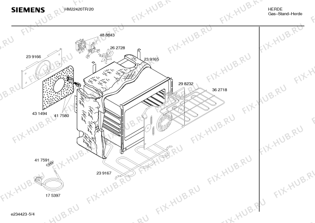 Схема №4 HM22420TR Siemens с изображением Инструкция по эксплуатации для электропечи Siemens 00583426