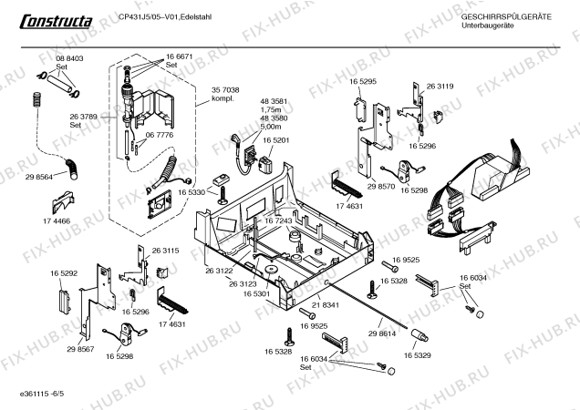 Схема №4 CP432J5 с изображением Планка для посудомойки Bosch 00362334