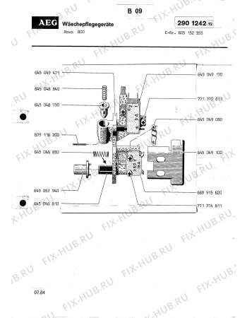 Взрыв-схема посудомоечной машины Aeg NOVA 800 - Схема узла Section5