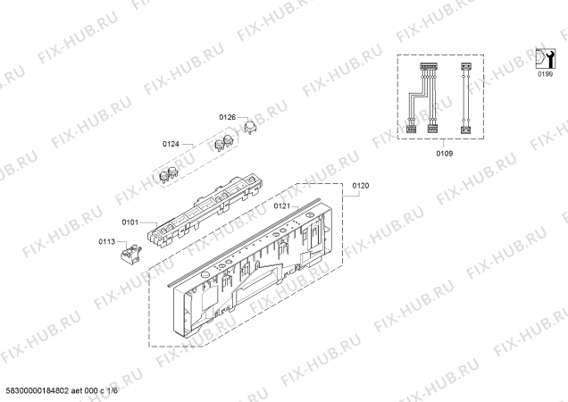 Схема №4 ZED25W40EU с изображением Корзина для посуды для посудомоечной машины Bosch 00777364