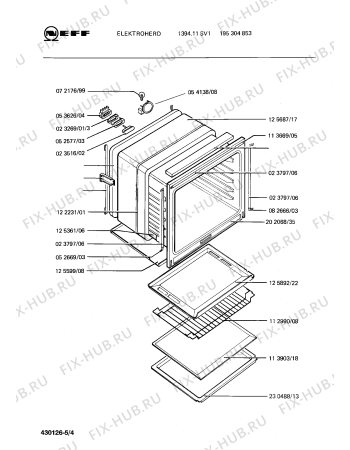 Схема №4 195301080 1344.11F с изображением Клемма для плиты (духовки) Bosch 00053623