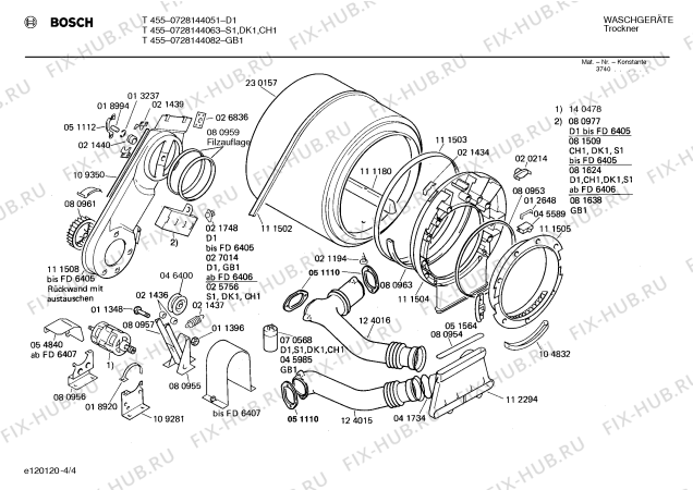 Схема №4 0728144075 T465A с изображением Крышка кнопки для электросушки Bosch 00051613