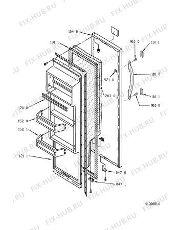 Схема №5 ARG 478/G с изображением Декоративная панель для холодильной камеры Whirlpool 481902177865