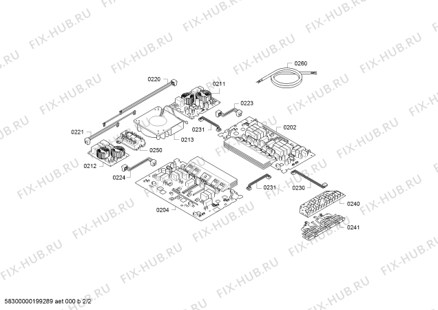 Взрыв-схема плиты (духовки) Bosch PIV845FB1E - Схема узла 02