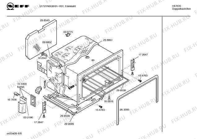Схема №4 U1721W0GB с изображением Инструкция по эксплуатации для электропечи Bosch 00527629