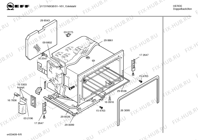 Схема №4 U1721N0GB с изображением Панель управления для духового шкафа Bosch 00366848