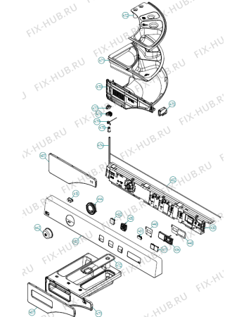 Схема №1 W6324 US   -Titan (341381, WM70.1) с изображением Кнопка, ручка переключения для стиралки Gorenje 269427