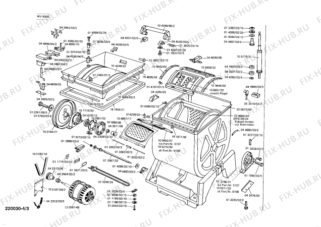Схема №1 WA4500A с изображением Корпус датчика для стиральной машины Siemens 00103231