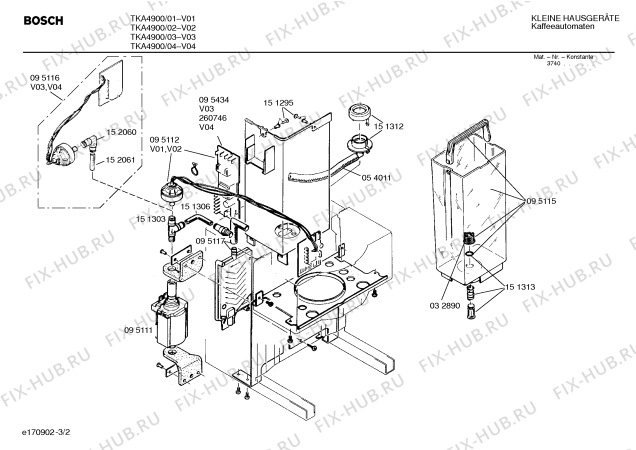Схема №3 TKA4900 с изображением Температурный ограничитель для кофеварки (кофемашины) Siemens 00151830
