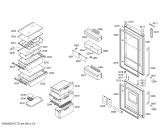 Схема №2 KG36NH50GB с изображением Дверь морозильной камеры для холодильника Siemens 00687566
