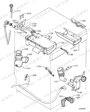 Взрыв-схема стиральной машины Arthurmartinelux AWI1215 - Схема узла Hydraulic System 272