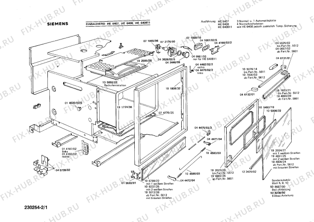 Схема №2 0750452025 EB60EK с изображением Стеклянная полка для плиты (духовки) Siemens 00105008