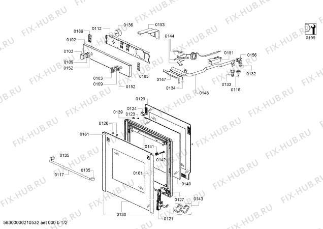 Схема №2 HGN10G050 с изображением Трубка горелки для плиты (духовки) Bosch 00747181