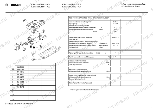 Взрыв-схема холодильника Bosch KSV3320GB - Схема узла 03