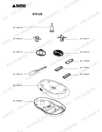Взрыв-схема кухонного комбайна Seb 676129 - Схема узла 676129FR.__2
