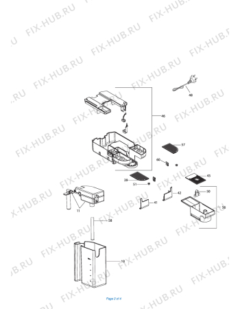 Схема №2 F 316.BK с изображением Запчасть для электрокофемашины DELONGHI IT0241