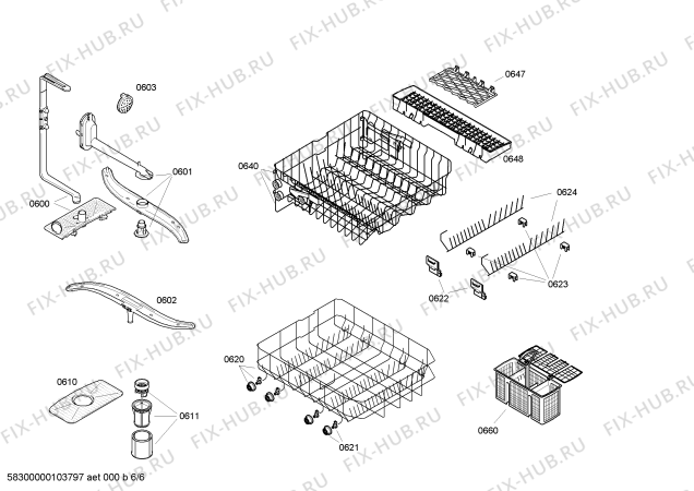 Схема №4 SRU84A05 Exclusiv с изображением Кнопка для посудомоечной машины Bosch 00421559