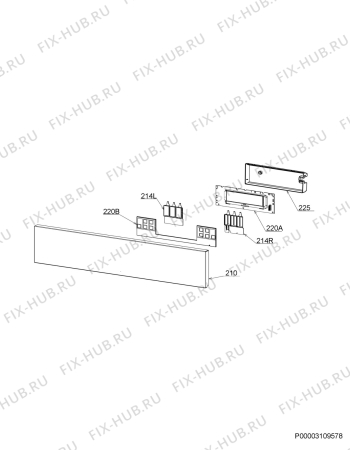 Взрыв-схема плиты (духовки) Electrolux EOC5841FOV - Схема узла Command panel 037