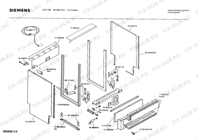 Схема №6 SMU52000 с изображением Переключатель для посудомойки Bosch 00019188