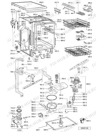 Схема №1 GSF 5000/5 EX WS с изображением Блок управления для электропосудомоечной машины Whirlpool 481221838302