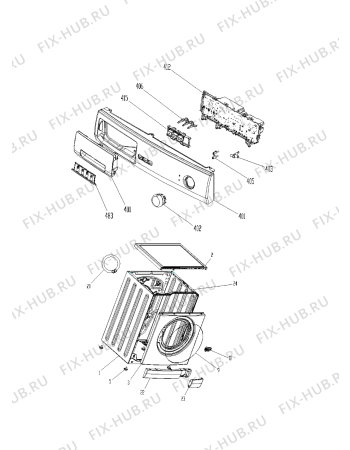 Схема №4 LOP 6050 с изображением Декоративная панель для стиральной машины Whirlpool 480111104814