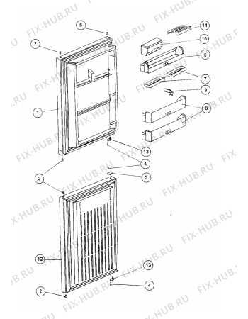 Взрыв-схема холодильника Indesit 102ER (F025550) - Схема узла