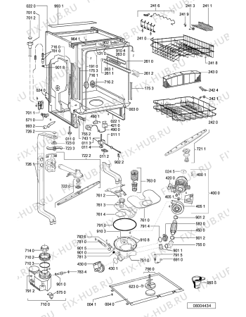 Схема №1 ADL 335 1/IX с изображением Панель для посудомоечной машины Whirlpool 481245372812