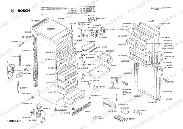 Схема №2 0700294010 KG328SEL с изображением Декоративная панель Bosch 00111653