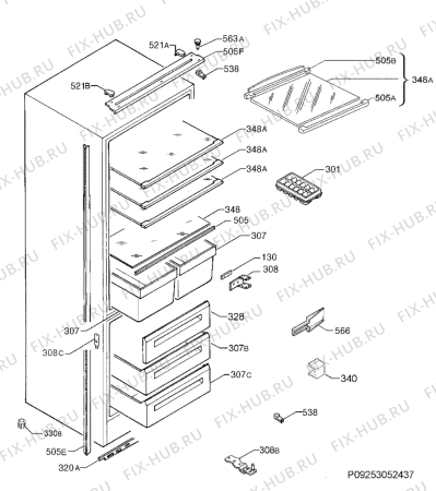 Схема №1 ZBB29430SV с изображением Контейнер для холодильной камеры Zanussi 2247086461