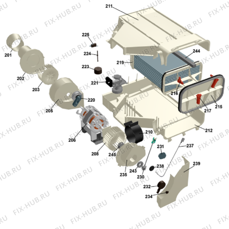 Взрыв-схема стиральной машины Gorenje T780 AU   -White (900002648, TD44AU) - Схема узла 02