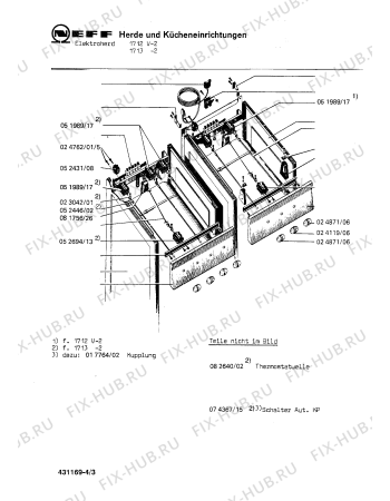 Взрыв-схема плиты (духовки) Neff 1712V-2 - Схема узла 03