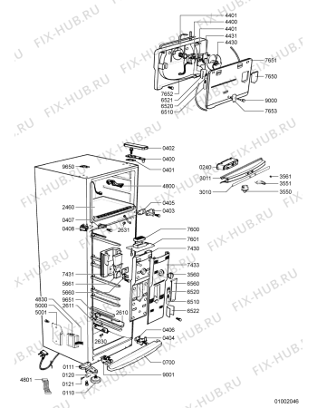 Схема №4 ARC 4020/IX с изображением Держатель двери для холодильника Whirlpool 480132100936