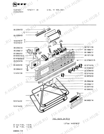 Взрыв-схема плиты (духовки) Neff 195305020 1076.42WSB-7 - Схема узла 04
