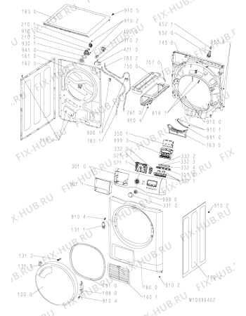 Схема №1 AZA-HP 9782 с изображением Декоративная панель для стиральной машины Whirlpool 481010465648