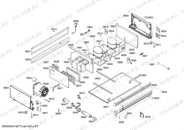 Схема №2 RB491200 с изображением Крышка для холодильной камеры Bosch 00652506