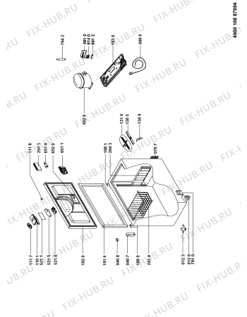 Схема №1 WHE25332 с изображением Дверь для холодильной камеры Whirlpool 481010838540