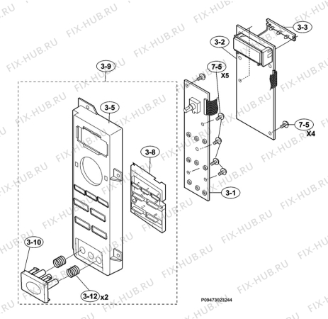 Взрыв-схема микроволновой печи Aeg Electrolux MCD2660E-B - Схема узла Section 2