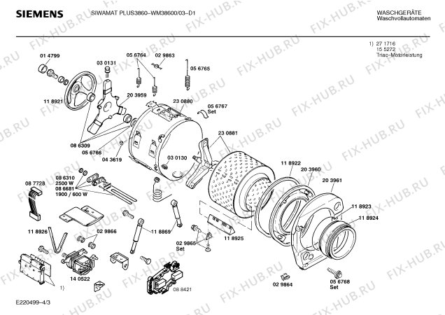 Схема №4 WM38600 SIWAMAT PLUS 3860 с изображением Панель управления для стиралки Siemens 00271714