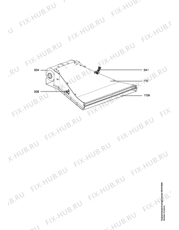 Взрыв-схема плиты (духовки) Aeg E4100-1-W JPE - Схема узла Ventilation