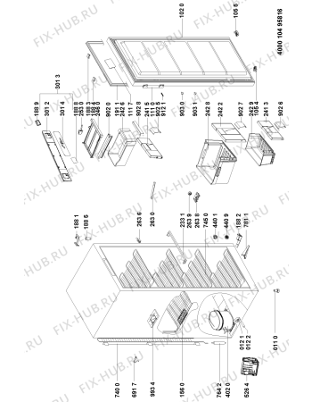 Схема №1 GKEA 160 A++ с изображением Панель управления для холодильника Whirlpool 481010504677