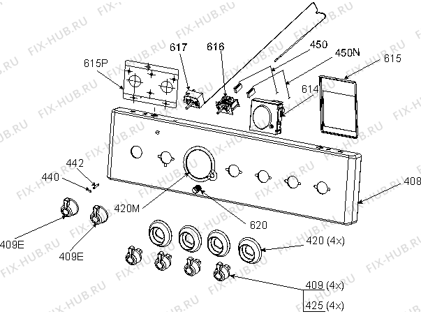 Взрыв-схема плиты (духовки) Gorenje K57CLB1 (344521, 257D.22) - Схема узла 05