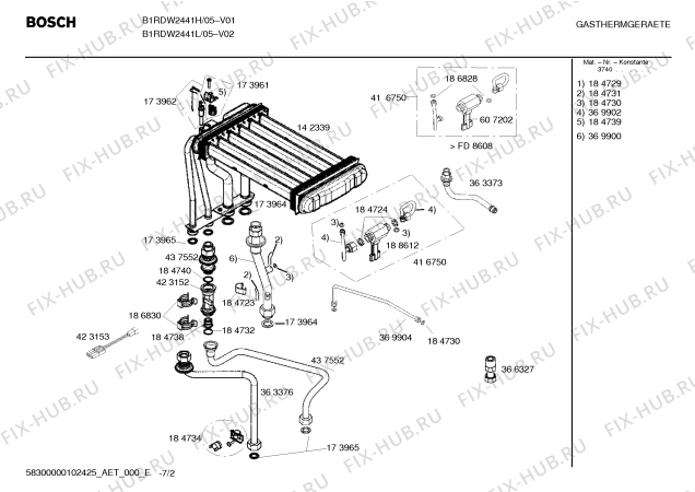 Схема №4 B1RDW2441H HERMETÝK, 20000 kcal/h, DOÐALGAZ с изображением Кодирующий штекер для водонагревателя Bosch 00423156